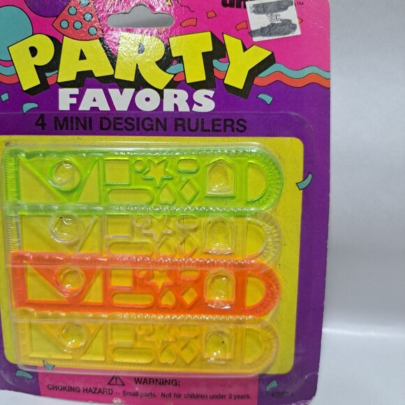 Party Favors Stencil Rulers Plastic Multicolor Birthday Pinata Stocking Stuffers - Picture 5 of 10